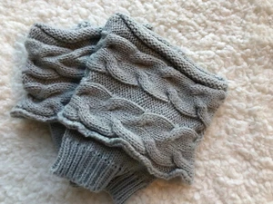Boot Topper Leg-Warmers Grey One Size FREE SHIPPING - Picture 1 of 5