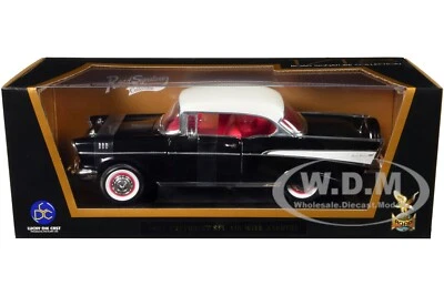 1957 CHEVROLET BEL AIR ХАРДТОП ЧЕРНЫЙ 1/18 ЛИТАЯ МОДЕЛЬ ПО ДОРОГЕ ПОДПИСЬ 92109 - Изображение 1 из 4