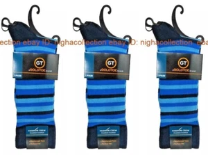 ( 3 PAIR ) GT Gold Brand Toe Men's Fashion Crew PREMIUM COMFORT Dress Socks NWT - Picture 1 of 16