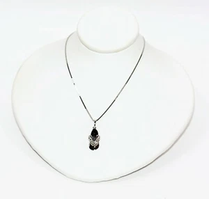 Collar de diamantes naturales de oro blanco macizo de 10 quilates collar de sandalia de 0,01 quilates chancla - Imagen 1 de 11