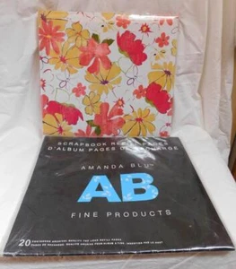 New - Top-Loading 20 Page Scrapbook With 20 Refill Pages - Floral Design - Picture 1 of 4
