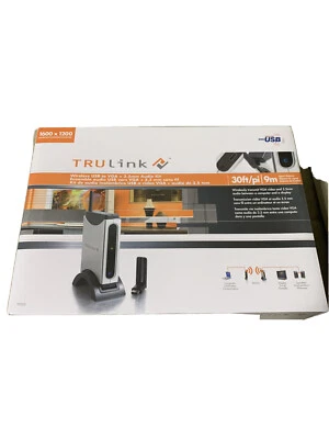 C2G/Cables to Go Trulink Wireless USB to VGA+3.5mm Audio Kit Black/Silver 29355 - Image 1 of 2
