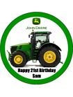 John Deere Tractors Cake Topper Edible Icing Birthday Cake Decorations #01