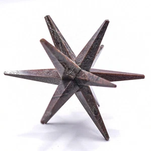 78mm 12 Point Red Garnet Merkaba Star Natural Mineral Hand Polished Stone India - Picture 1 of 5