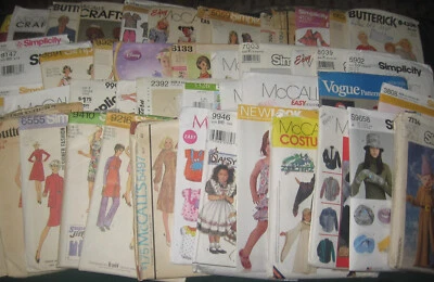 47 Sewing Patterns Cut Misses, Costumes, Toddlers, Men - Image 1 of 4