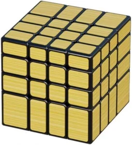4x4 Mirror Cube Silver Sticker Magic Cube Black Silver Mirror Blocks - Picture 1 of 3