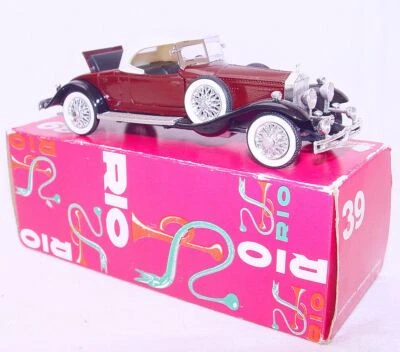 Rio Italy 1:43 ROLLS-ROYCE PHANTON II 1931 #Maroon Model Car #39 MIB`80! - Image 1 of 4