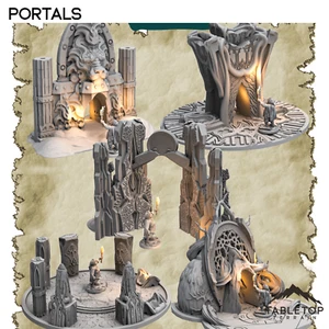 Portals - Thematic Dungeon Terrain - Fantasy Tabletop Terrain  - Imagen 1 de 6