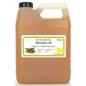 Premium UNREFINED Sesame Oil Pure Organic Cold Pressed Best 2 oz up to 7 LB - Picture 1 of 19