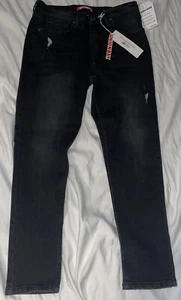 NEW! Unionbay Womens Junior High Rise Skinny Distressed Black Jeans Size 13 - Picture 1 of 4