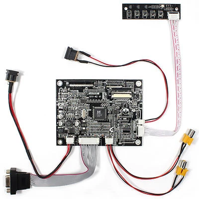 VGA AV LCD Controller Board Reversing KYV N2 V1 For 7" AT070TN83 V1 800x480 LCD  - Image 1 of 4