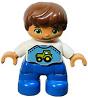 FIGURINE LEGO DUPLO GARÇON TOUT-PETIT avec CHEMISE TRACTEUR pour House Home Village 732