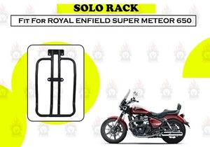 Luggage "Solo Rack Black Fit for Royal Enfield Super Meteor 650" - Picture 1 of 5