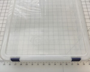 14 x 14 Clear Plastic w/Lid Storage Case Sewing Crafting Quilting  Organizer 