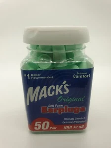 Mack's Original Soft Foam Earplugs 50pairs NRR 32dB - Picture 1 of 4