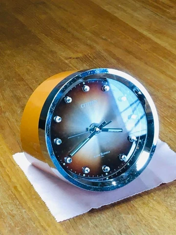 1960's VINTAGE CITIZEN Wind Up Alarm Clock Disassembled Cleaned JAPAN Space age Cover
