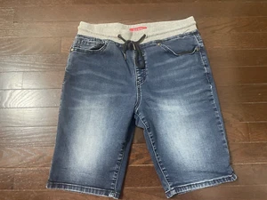 Guess Shorts Mens Blue Denim Drawstring Stretch to Waist. - Picture 1 of 2