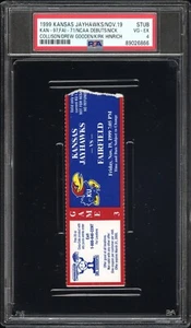 Nick Collison Drew Gooden Kirk Hinrich Kansas #1 Game NCAA Debut PSA Ticket Stub - Picture 1 of 2