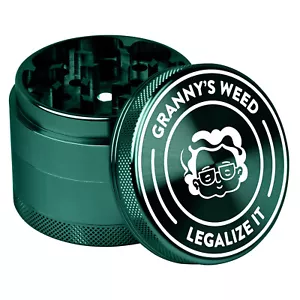 Granny's Grinder in Grün 55mm 4-teilig aus Aluminium Kräutermühle Crusher Tabak - Bild 1 von 5