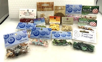 Dress It Up,  My Favorite Findings, La Mode And More Buttons-Lot Of 14/NIP - Image 1 of 4