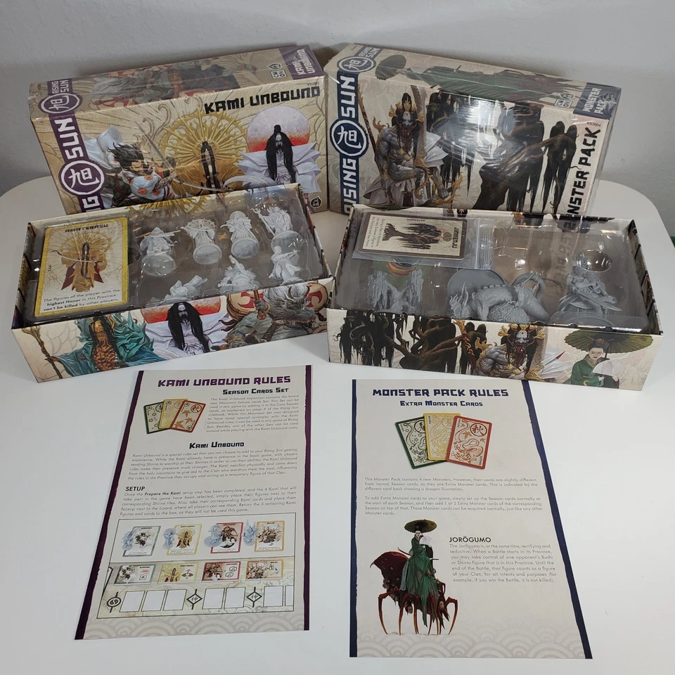 Rising Sun Kami Unbound & Monster Packs Expansions CMON Board Game Unplayed - Image 1 of 4