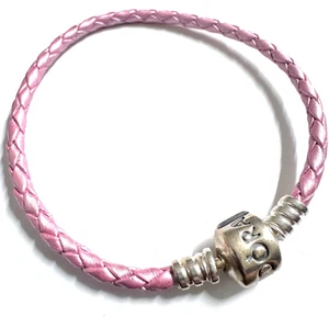 Pandora Sterling Silber Double Rosa Lederarmband - 590705CMP 17,5 cm / 6,8 cm - Bild 1 von 7