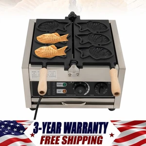 Máquina para hacer gofres eléctrica antiadherente de Taiyaki máquina para panadería de pescado CALIENTE - Imagen 1 de 16
