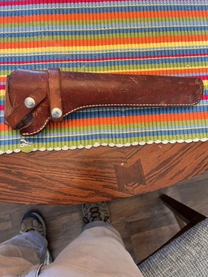 Hunter 1100-47 Brown Leather Holster RH Colt Ruger Single Action Revolver 9.5"Mx - Image 1 of 4