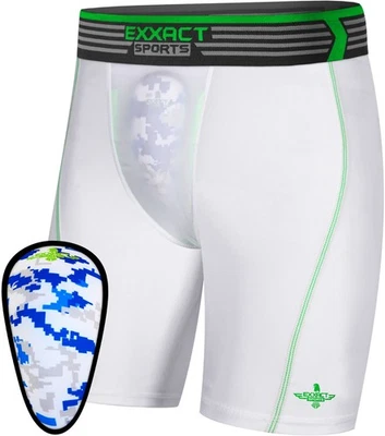 Pantalones Cortos de Compresión Exxact Sports Juvenil con Copa Atlética Suave para Béisbol Foto 1 de 4