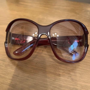 Gucci Wine Red Round Sunglasses m4_0713 - Picture 1 of 8