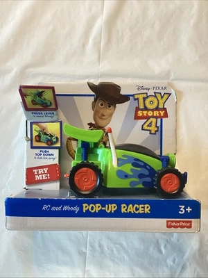 NEW FISHER-PRICE DISNEY PIXAR TOY STORY 4 RC AND WOODY POP-UP RACER CAR! Q12 - Image 1 of 3