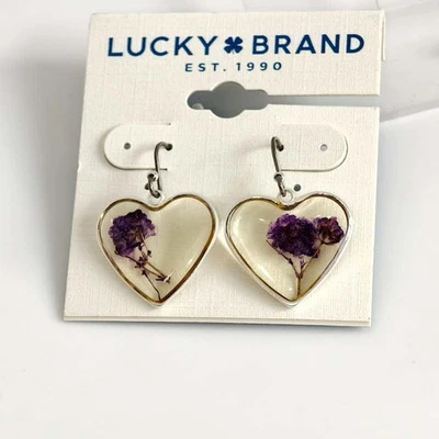 Nuevos Pendientes Colgantes Corazón Flor Marca Suerte Regalo Chic Mujeres Fiesta Vacaciones Joyería Foto 1 de 4