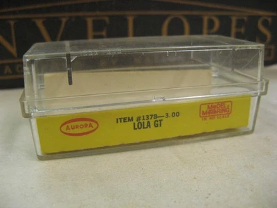 Aurora Vintage HO 1963 - 1969 Original Lola GT # 1378 Etiqueta, Caja, Tjet Foto 1 de 4