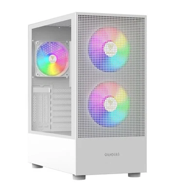 GAMDIAS TALOS E3 MESH WH Gaming pc case, Mid-Tower ATX Case with Side Tempered  - Image 1 of 4