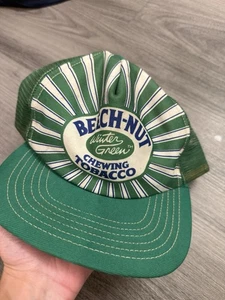 VINTAGE BUCHE NUSS KAUTABAK SNAPBACK TRUCKER grün *verschlechterender Schaum* - Bild 1 von 10