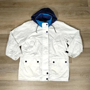 Chaqueta utilitaria Pacific Trail vintage años 90 para hombre mediana blanca bloques de color Gorpcore - Imagen 1 de 8