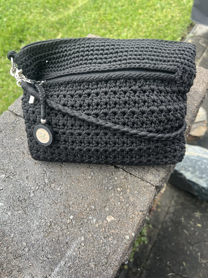 The Sac Crochet Shoulder Purse/Handbag - Black - Image 1 of 1