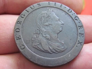GREAT BRITAIN KING GEORGE III ( 1797 RARE SCARCE UNC ) ONE PENNY RARE COIN,UNC - Picture 1 of 2