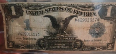 1899 Silver Certificate Black Eagle Large Note $1 Dollar - Image 1 of 2