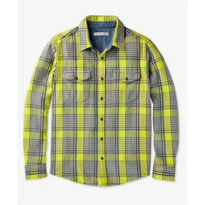NUEVO CON ETIQUETAS Outerknown Camisa Manta a Cuadros 100% Algodón Abotonada Lima Para Mujer Talla XS - Imagen 1 de 16