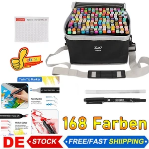 Twin Tip Marker 168 Farben Marker Stifte-Filzstifte Set - Permanenter Marker DHL - Bild 1 von 16