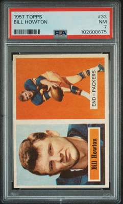 1957 Topps #33 Bill Howton PSA 7 NEAR MINT SUPER SHARP CARD - Image 1 of 2