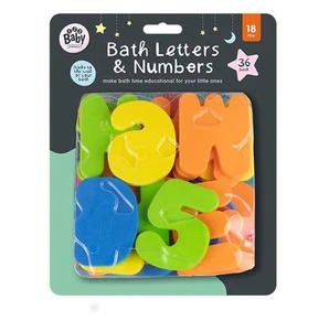 36 Foam Bath Letters & Numbers Bath time Fun Educational Learning Toys - Picture 1 of 1