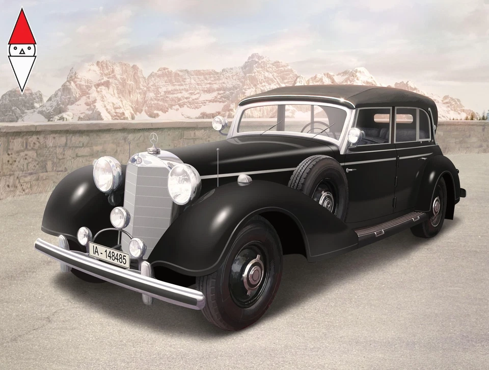 ICM 1/35 TYP 770K TOURENWAGEN WITH OPEN COVER WWII GERMAN LEADERS CAR - Immagine 1 di 1