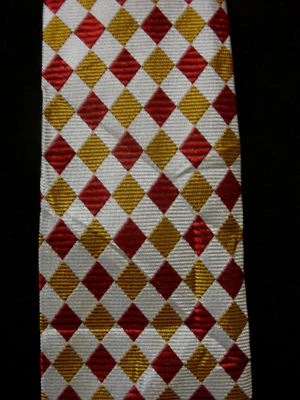 CORBATA VINTAGE AÑOS 50-60 SEDA AZUL CLARO CON ROJO/DORADO Foto 1 de 4