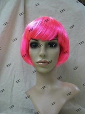 Lo último Peluca Rosa Bebé Años 20 Funky Flapper Bob Chicago Rugiente Neón Rave Fiesta Hada Foto 1 de 4