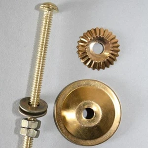 Messing Montur für Möbelknopf Zubehör für Möbelknöpfe gold - Bild 1 von 2