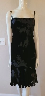 VTG Jones New York Silk Rayon Burnout y2k Black Velvet Whimsigoth size 14 witchy - Image 1 of 4