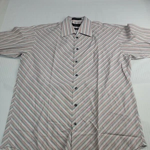 Claiborne Mens Dress Shirt Large 16 32/33 Striped - Picture 1 of 6