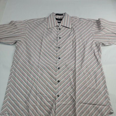 Claiborne Mens Dress Shirt Large 16 32/33 Striped  - Image 1 of 4